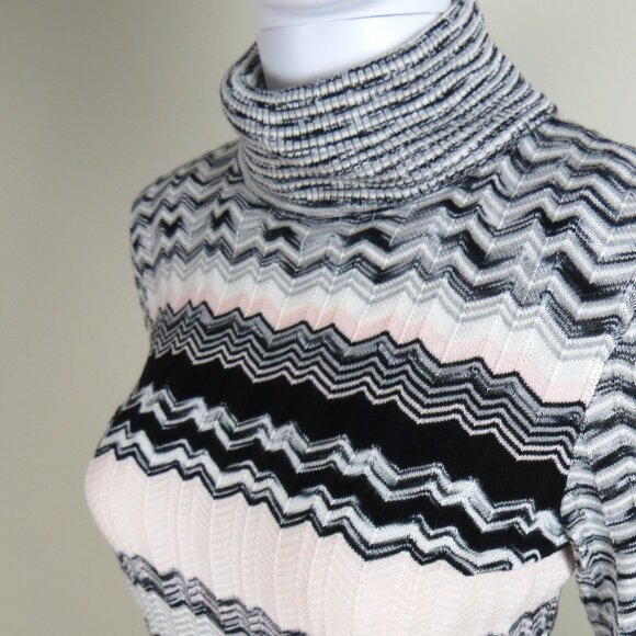 ECTETERA Chevron Knit Turtleneck Sweater SIZE Small - Picture 7 of 10